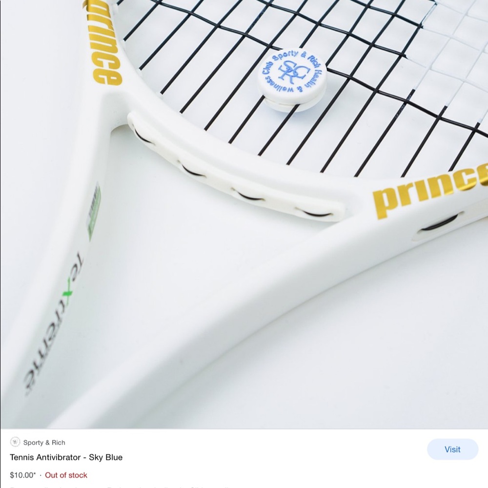 ISO sporty rich tennis antivibrator